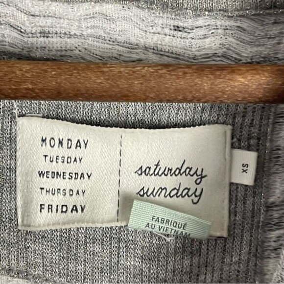 Anthropologie Saturday Sunday Gray Cowled Midi Chemise Midi Dress size XS cozy - Picture 7 of 11